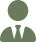 A green pixel art picture of a person